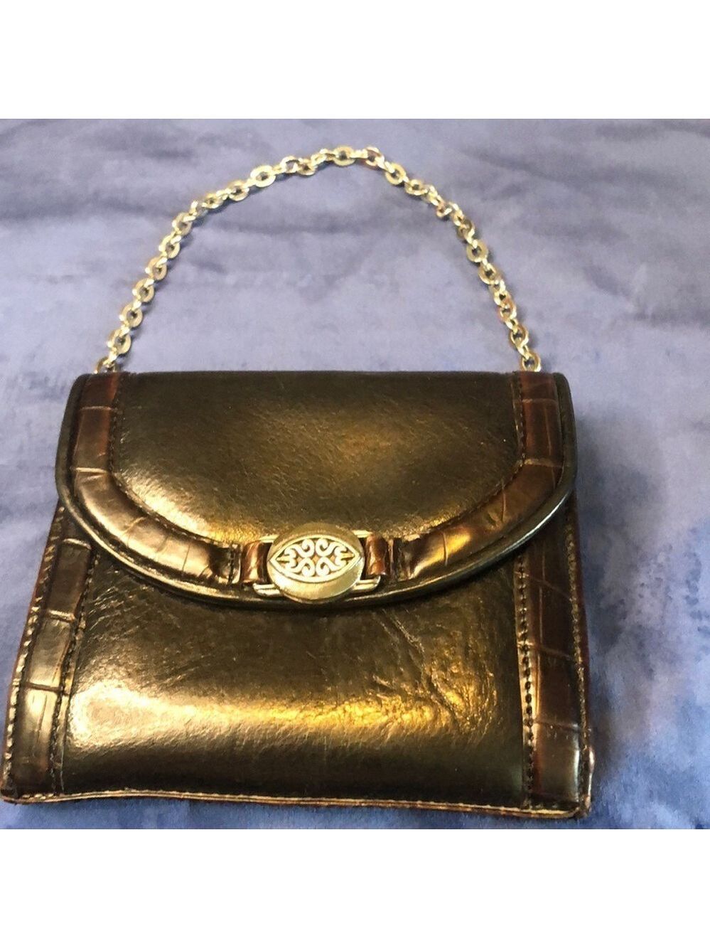 Brighton Croc Embossed Small Hand Bag Clutch Wallet